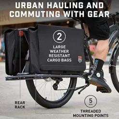 Mongoose Envoy Cargo Bike Grey 26-Inch Wheels 8-Speed Shimano Drivetrain