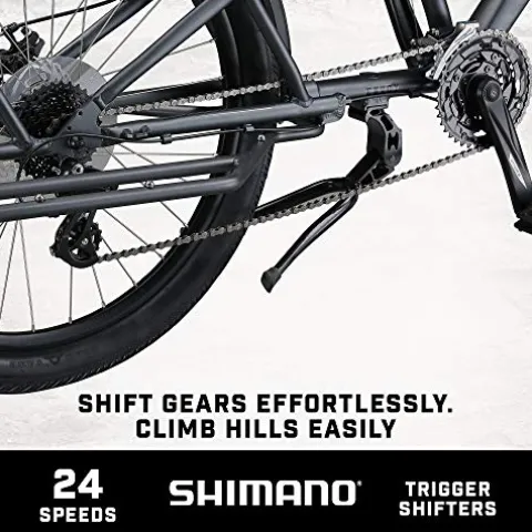 Mongoose Envoy Cargo Bike Grey 26-Inch Wheels 8-Speed Shimano Drivetrain