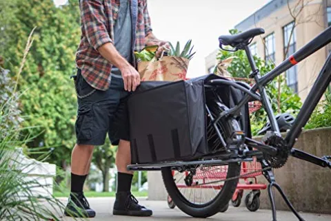 Mongoose Envoy Cargo Bike Grey 26-Inch Wheels 8-Speed Shimano Drivetrain