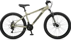 Mongoose Grafton Mountain Bike Hardtail 21-Speed Drivetrain 17-Inch Frame 26-Inch Wheels Tan