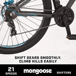 Mongoose Impasse HD Mountain Bike Aluminum Frame Twist Shifters 29-Inch Wheels Charcoal