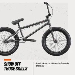 Mongoose Legion L100 Freestyle BMX Bike Steel Frame Grey/Black