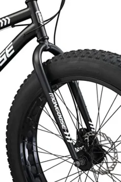 Mongoose Malus Fat Tire Mountain Bike 26-Inch Matte Black