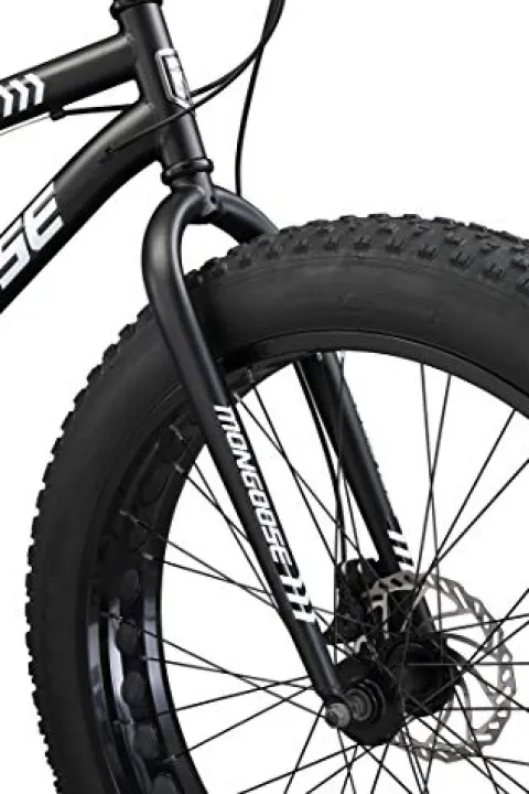 Mongoose Malus Fat Tire Mountain Bike 26-Inch Matte Black
