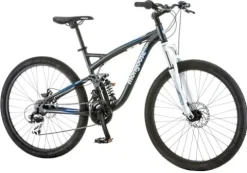 Mongoose Men’s Detour Mountain Bike Grey Full Susp