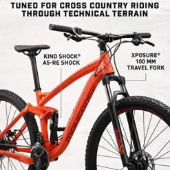 Mongoose Salvo Trail Adult Mountain Bike 29-inch 18-Speed Aluminum Frame Disc Brakes Orange