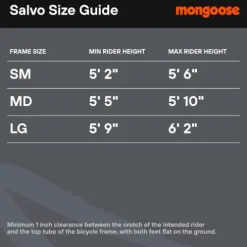 Mongoose Salvo Trail Adult Mountain Bike 29-inch 18-Speed Aluminum Frame Disc Brakes Orange