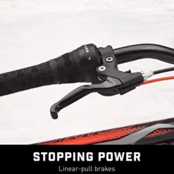 Mongoose Status 2.2 Mountain Bike 26-Inch Wheels 21-Speed Shifters Aluminum Frame Front Suspension Black/Red