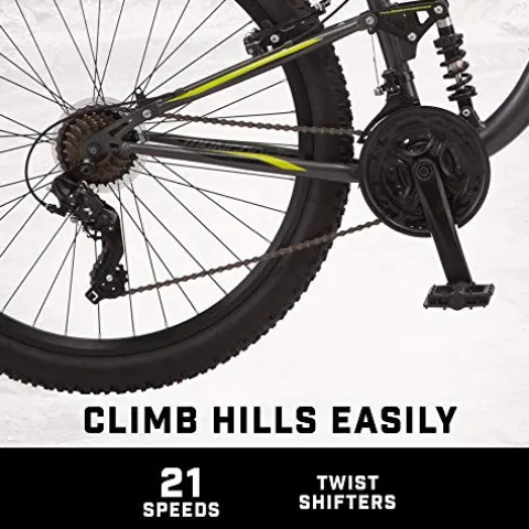 Mongoose Status 2.4 Mountain Bike Dual Suspension Dark Silver