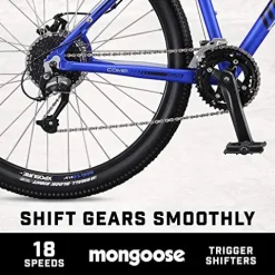 Mongoose Switchback Comp Hardtail Mountain Bike 18-Speed 27.5-Inch Medium Grey