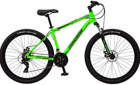 Mongoose Switchback Trail Hardtail Mountain Bike 21-Speed 27.5-Inch Neon Green
