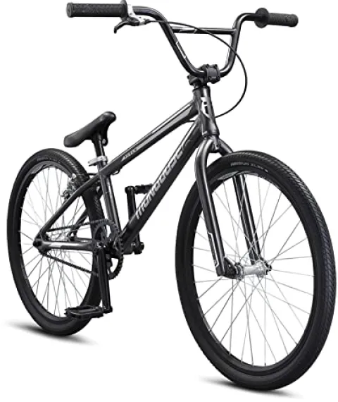 Mongoose Title Pro XXL BMX Race Bike 24-inch Wheels Lightweight Aluminum Frame Charcoal Black Pro XXL