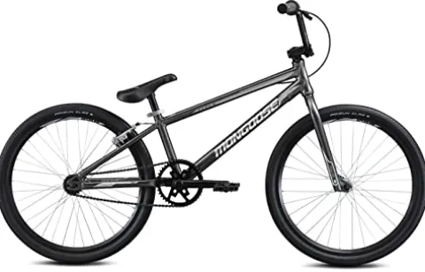 Mongoose Title Pro XXL BMX Race Bike 24-inch Wheels Lightweight Aluminum Frame Charcoal Black Pro XXL