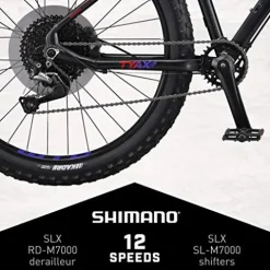 Mongoose Tyax Comp Adult Mountain Bike 27.5-Inch Wheels Tectonic T2 Aluminum Frame Hydraulic Disc Brakes Womens Medium Frame Black