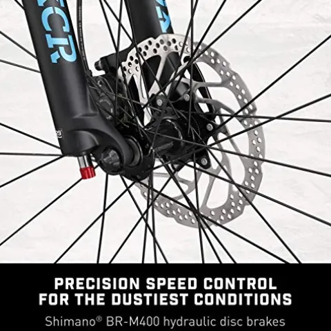 Mongoose Tyax Expert Mountain Bike 29-Inch Wheels Tectonic T2 Aluminum Frame Hydraulic Disc Brakes Mens Large Black/Blue