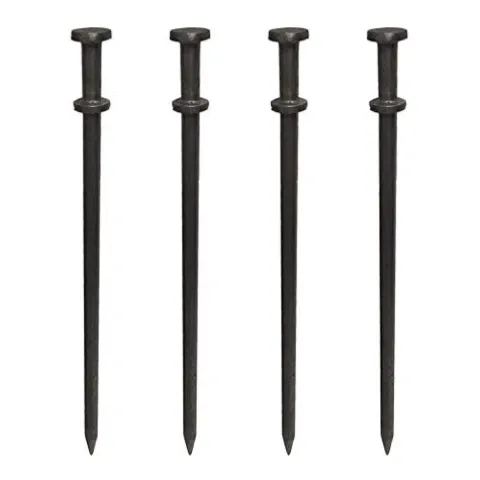 Moose Supply Double Head Heavy Duty Steel Tent Stakes 40 Inch 50-Pack