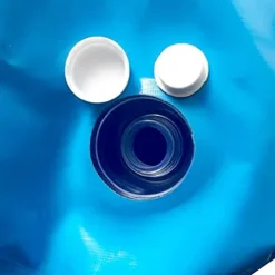 Moose Supply Inflatable Bounce House Anchoring Trio – 5 Gallon Waterbags & Steel Hook Stakes Blue, Steel