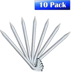 Moose Supply Inflatable Bounce House Anchoring Trio – 5 Gallon Waterbags & Steel Hook Stakes Blue, Steel