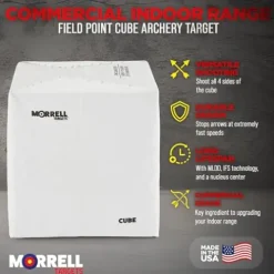 Morrell 24″ Heavy Duty Commercial Indoor Archery Target Cube White – 3 Pack
