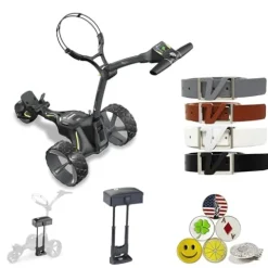 Motocaddy M3 GPS Electric Caddy Cart Bundle with Accessories