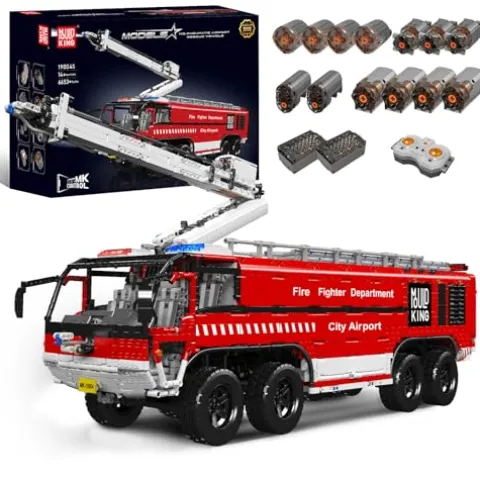 Mould King Airport Rescue Vehicle Building Set 6653 Pieces with Motor/APP Remote Control