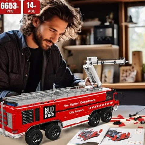 Mould King Airport Rescue Vehicle Building Set 6653 Pieces with Motor/APP Remote Control