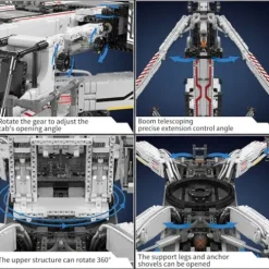 Mould King LTM11200 Technology Crane Building Set 8506 Pieces, APP Programmable White