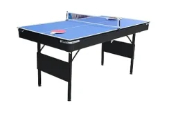 MRISN 3-in-1 Multi Game Table Pool Billiard Table Tennis Black+Blue