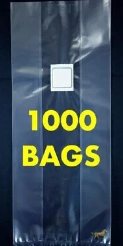 MushroomMediaOnline Unicorn Bag 3T for Mushroom Growers 1000 Count Clear
