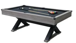 MWrouqfur 84” Billiard Table Rustic Grey Black Cloth