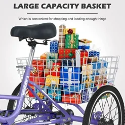 NAIZEA Adult Folding Tricycle Purple