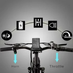 Narrak Fat Tire Folding Electric Bike 48V 624Wh Lithium Removable Battery Peak 1100W Brushless Motor Max Speed 28Mph M5 Large LCD Display Suspension Step-Over Frame for Adults Black/Orange