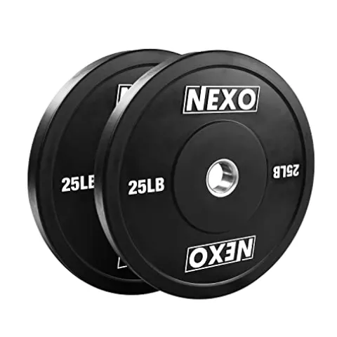 NEXO Fitness Bumper Plate Set – Premium Matte Black Finish – Cross Training Weight Plates