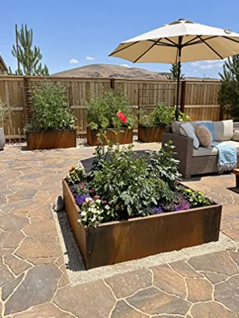 Nice Planter Nicer Corten Planter Bed 48″x48″x16″H Rust