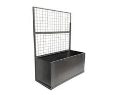 Nice Planter Trellis Corten Trough Planter No Casters Frost Gray