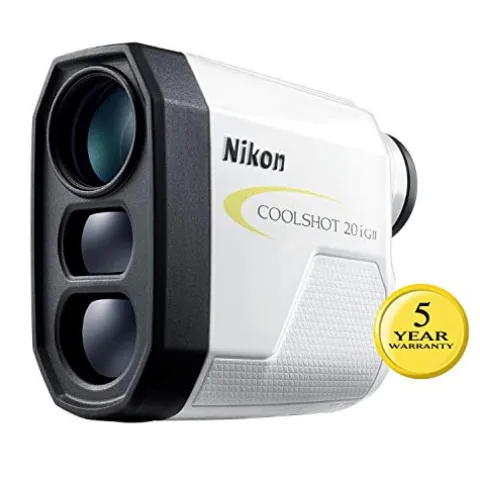 Nikon Coolshot 20i GII Golf Laser Slope Rangefinder White with Yellow Trim