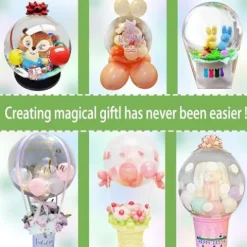 nLn Hope 17″ Balloon Stuffer Kit with Flower Tube Set Green