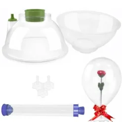 nLn Hope 17″ Balloon Stuffer Kit with Flower Tube Set Green