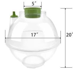 nLn Hope 17″ Balloon Stuffer Kit with Flower Tube Set Green