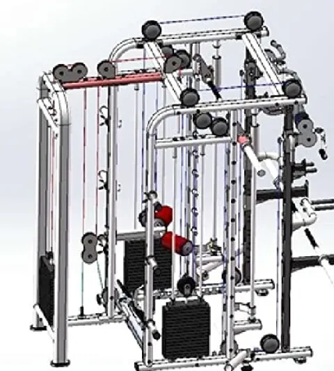 NNI FITNESS NNI2022 Fitness Smith Machine 3 Stack Black