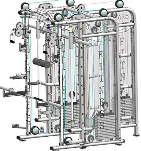 NNI FITNESS NNI2022 Fitness Smith Machine 3 Stack Black