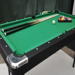 NovaVale 5.5Ft 3-in-1 Folding Billiard Table Green