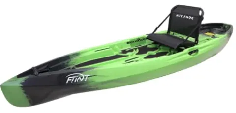 NuCanoe 2024 Flint Kayak with Fusion Seat Recreational Kayak Nuclear Green