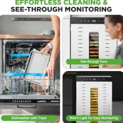 NutriChef 20 Layer Commercial Food Dehydrator Machine Silver