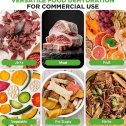 NutriChef 20 Layer Commercial Food Dehydrator Machine Silver