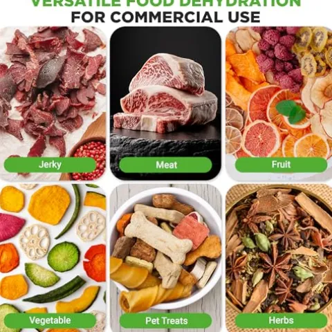 NutriChef 20 Layer Commercial Food Dehydrator Machine Silver