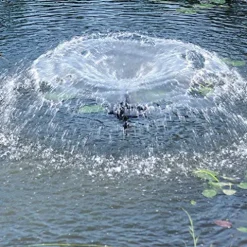 OASE Floating Fountain with Lights 1/4 Hp Black