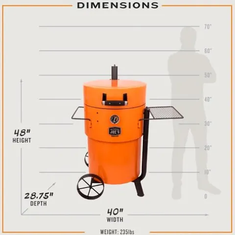 Oklahoma Joe’s Bronco Pro Drum Smoker Orange