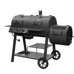 Oklahoma Joe’s Canyon Charcoal and Propane Gas Combination Smoker and Grill Black