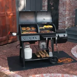 Oklahoma Joe’s Canyon Charcoal and Propane Gas Combination Smoker and Grill Black